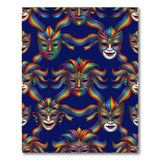 Rainbow Masquerade Mask Rug