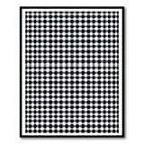 Geometric Modern Black White Checkered Gingham Area Rug