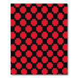 Bold Red Black Geometric Octagon Rug