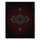 Red Silver Medallion Persian Area Rug