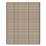 Brown Tan Plaid Grid Woven Area Rug
