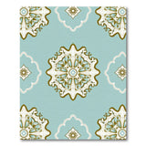 Teal Ornate Mandala Persian Area Rug