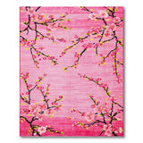 Vibrant Pink Cherry Blossom Branch Area Rug