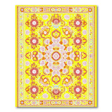 Radiant Yellow Persian Floral Medallion Rug
