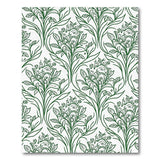 Elegant Green Botanical Line Art Area Rug