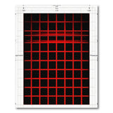 Bold Red Grid Black Area Rug
