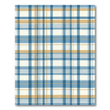 Blue Plaid Washable Area Rug