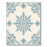 Intricate Blue Floral Mandala Area Rug