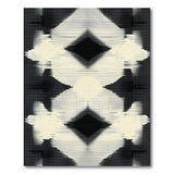 Black White Dotted Diamond Geometric Rug