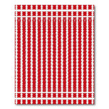 Bold Red White Striped Geometric Area Rug