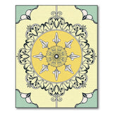 Elegant Yellow Medallion Persian Rug