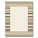 Geometric Modern Brown Tan Horizontal Striped Area Rug