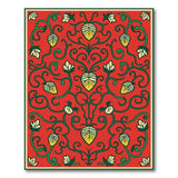 Vibrant Strawberry Vine Red Area Rug