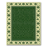 Emerald Clover Field Vintage Area Rug