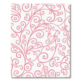 Pink Pink Swirling Vine Floral Area Rug