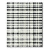 Distressed Black White Plaid No. 7 Area Rug