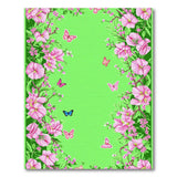 Pink Hibiscus Butterflies Floral Area Rug