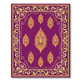 Royal Purple Persian Rug with Golden Flame Motifs