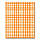 Bold Orange Checkered Plaid Area Rug