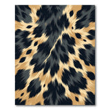 Leopard Fur Area Rug Black Grey Tan
