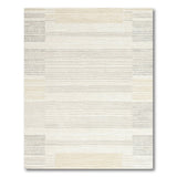 Beige Grey Geometric Stripe Area Rug
