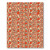 Orange Vibrant Orange Fruit Pattern Area Rug