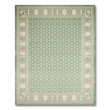Sage Green Traditional Persian Border Area Rug