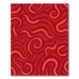 Vibrant Red Swirl Abstract Area Rug