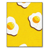 Kids Cartoon Sunny Fried Eggs Yellow Area Rug
