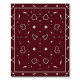 Red Chicken Motif Heritage Area Rug