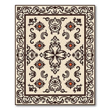 Beige and Neutral Elegant Beige Persian Floral Area Rug