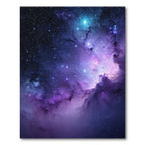 ODIKA Purple Galaxy Washable Rug - Cosmic Nebula Low Pile Non-Slip Area Rug