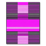 Bold Pink Geometric Striped Area Rug