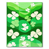 Lucky Shamrock Wave Green Area Rug