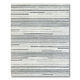 Black and White Bold Black White Horizontal Stripe Rug