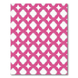 Hot Pink Wavy Oval Geometric Area Rug