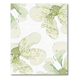 Soft Green Watercolor Floral Area Rug