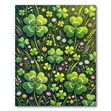 Lucky Four-Leaf Clover Meadow Area Rug
