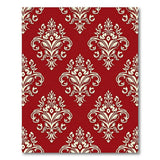 Luxurious Red Damask Floral Area Rug