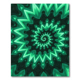 Neon Green Mandala Geometric Area Rug