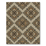 Intricate Grey Mandala Pattern Area Rug