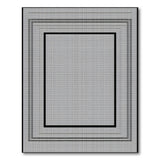 Nested Frame Geometric Grey Area Rug
