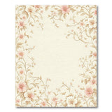 Delicate Pink Floral Border Area Rug