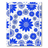 Vintage Blue Floral Medallion Area Rug