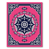Vibrant Pink Navy Mandala Persian Area Rug