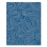Abstract Area Navy Blue Wavy Abstract Area Rug