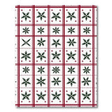 Red Plaid Snowflake Area Rug