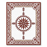 Red Medallion Persian Area Rug with Ornate Borders