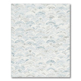 Blue Scallop Wave Area Rug