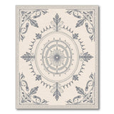 Elegant Grey Floral Medallion Area Rug